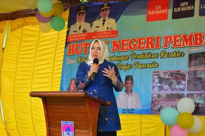 HUT TK N Pembina, Bupati Minta Dukung Visi Misi Musi Rawas Mantab