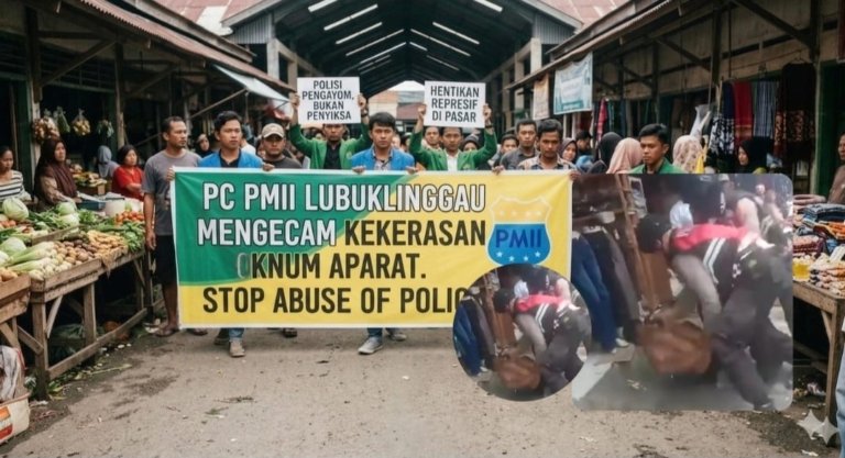 PC PMII Lubuk Linggau Kecam Keras Tndakan Represif Oknum Aparat saat Penertiban Area Pasar